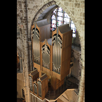 Köln (Cologne), Basilika St. Gereon, Blick vom oberen seitlichen Umgang des Dekagons auf die Orgel