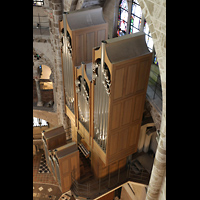 Köln (Cologne), Basilika St. Gereon, Blick vom oberen seitlichen Umgang des Dekagons auf die Orgel