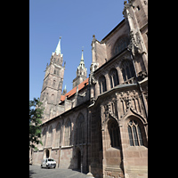 Nürnberg (Nuremberg), St. Lorenz, Seitlichen Ansicht von Südosten