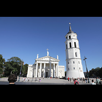 Vilnius, Arkikatedra (Kathedrale), Westfassade mit freistehendem Glockenturm