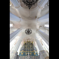 Vilnius, Šv. Jonu bažnycia (Universitätskirche St. Johannis), Blick ins Gewölbe mit Orgel