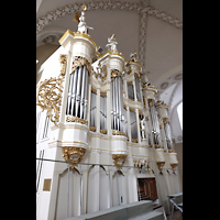 Vilnius, Arkikatedra (Kathedrale), Orgel mit Spieltisch seitlich