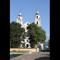 Vilnius, Šv. arkangelo Rapolo bažnycia (Erzengel Raphael), Blick vom Platz vor der Kirche auf die Fassade