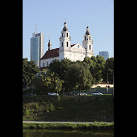 Vilnius, Šv. arkangelo Rapolo bažnycia (Erzengel Raphael), Blick von der Grünen Brücke von Südosten auf die Kirche