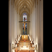Mnchen (Munich), Liebfrauendom, Blick von der Orgelempore in den Chorraum