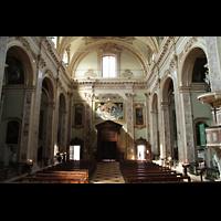 Bergamo, San Alessandro della Croce, Innenraum / Hauptschiff in Richtung Rckwand