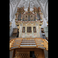 Landsberg am Lech, Stadtpfarrkirche Mariä-Himmelfahrt, Orgel und Spieltisch