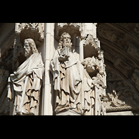 Regensburg, Dom St. Peter, Figuren-Detail des Hauptportals