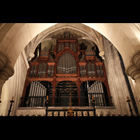 Paris, Cathédrale Américaine (Holy Trinity Cathedral), Hauptteil der Orgel im Chorraum