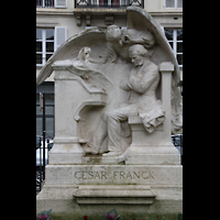 Paris, Sainte-Clotilde, Csar Franck-Denkmal vor der Kirche