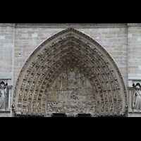 Paris, Cathdrale Notre-Dame, Tympanon ber dem Hauptportal