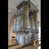 Horw, St. Katharina, Orgel von der Empore seitlich gesehen