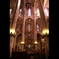 Palma de Mallorca, Catedral La Seu, Orgelempore im nrdlichen Seitenschiff