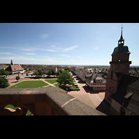 Freudenstadt, Ev. Stadtkirche, Blick vom Nordturm auf den gesamten Marktplatz