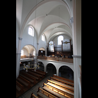 Schramberg (Schwarzwald), Heilig-Geist-Kirche, Blick von der Seitenempore zur Orgel