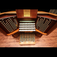 Philadelphia, Irvine Auditorium ('Curtis Organ'), Spieltisch von oben