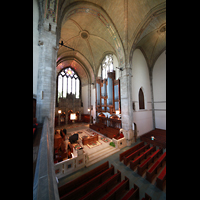 Chicago, University, Rockefeller Memorial Chapel, Blick von der Seitenempore in den Chorraum
