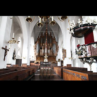 Lübeck, St. Ägidien, Blick vom Chor zur Orgel