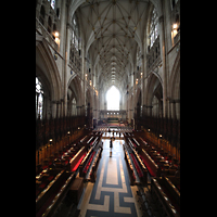 York, Minster (Cathedral Church of St Peter), Blick von der Orgel in den Chorraum