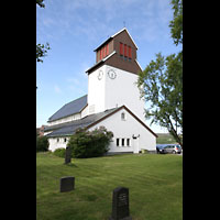 Kirkenes, Kirke, Auenansicht mit Turm