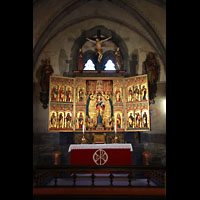 Bergen, Mariakirke, Spätmittelalterlicher Altar aus Lübecker Werkstatt