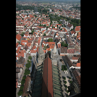 Ulm, Mnster, Mnster und Innenstadt von oben