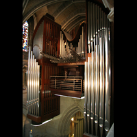 Lausanne, Cathédrale, Große Orgel vom Seitenschiff aus