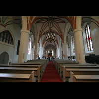 Angermünde, St. Marien, Innenraum / Hauptschiff in Richtung Chor