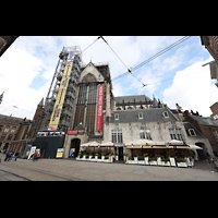 Amsterdam, Nieuwe Kerk, Ansicht vom Dam von Sdosten
