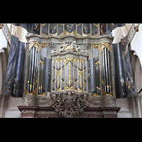 Amsterdam, Nieuwe Kerk, Rckpositiv- und Pedalprospekt der Hauptorgel