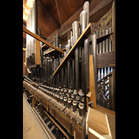 Amsterdam, Nieuwe Kerk, Pfeifen im Oberwerk, vorne die legendre Vox humana