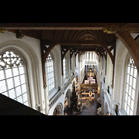 Amsterdam, Nieuwe Kerk, Blick vom Dach der Orgel in die Kirche