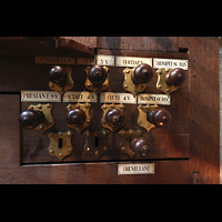 Amsterdam, Nieuwe Kerk, Unterer Teil der Registerstaffel der Transeptorgel