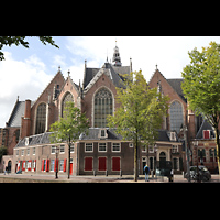 Amsterdam, Oude Kerk, Chor vom Oudezijdes Voorburgwal aus gesehen