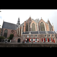 Amsterdam, Oude Kerk, Ansicht vom Oudezijdes Voorburgwal von Sdosten