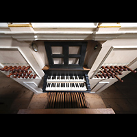 Amsterdam, Waalse Kerk (Oude Walenkerk), SPieltisch von oben