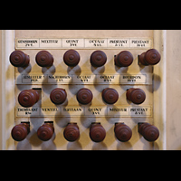 Amsterdam, Waalse Kerk (Oude Walenkerk), Rechte Registerstaffel (beleuchtet)