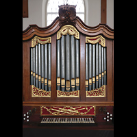 Amsterdam, Waalse Kerk (Oude Walenkerk), Prospekt des Chorpositivs