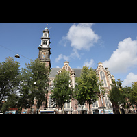 Amsterdam, Westerkerk, Ansicht vom Westermarkt von Sden