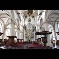 Amsterdam, Westerkerk, Innenraum in Richtung Orgel