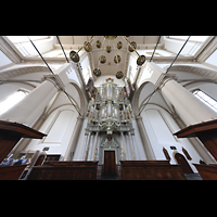 Amsterdam, Westerkerk, Querhaus und Westwand mit Orgel perspektivisch