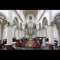 Amsterdam, Westerkerk, Blick von der Chorempore in Richtung Hauptorgel