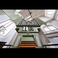 Amsterdam, Westerkerk, Chororgel mit Spieltisch perspektivisch