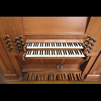 Gouda, Sint Janskerk - Grote Kerk, Spieltisch der Chororgel