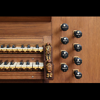 Gouda, Sint Janskerk - Grote Kerk, Rechte Registerstaffel der Chororgel