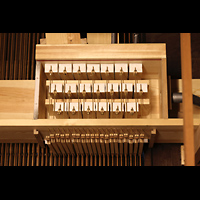 Gouda, Sint Janskerk - Grote Kerk, Barkermaschine fr die unteren 20 Tne im Hauptwerk