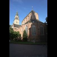 Groningen, Martinikerk, Ansicht von osten vim Martinikerkhof