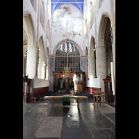 Groningen, Martinikerk, Blick vom Chorabschluss auf den Letter und die Chor-Westwand