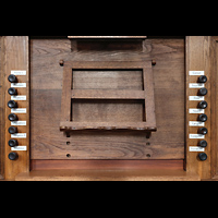 Groningen, Martinikerk, Spieltisch der Chororgel