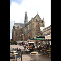 Haarlem, Sint Bavokerk, Ansicht vom Grote Markt / Zijlstraat von Nordwesten